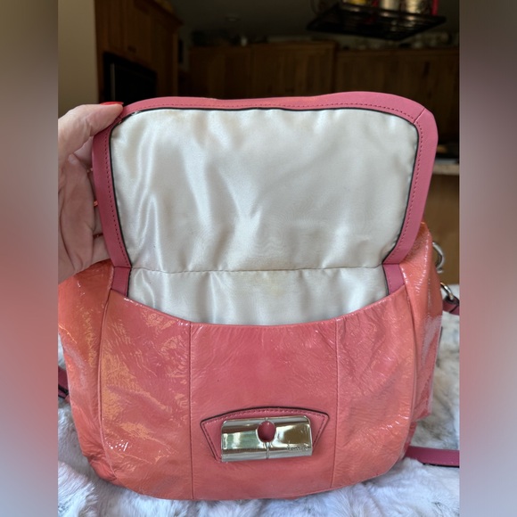 COACH 19299 KRISTIN PATENT LEATHER ROSE HOBO/CROSSBODY/SHOULDER BAG - Picture 9 of 13